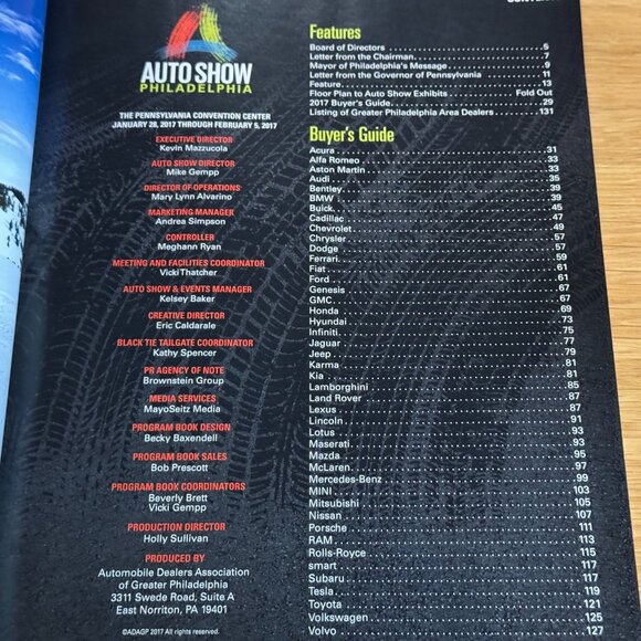 The Philadelphia Auto Show 2017 Program Book, Souvenir Catalog, 2017 - Picture 8 of 16